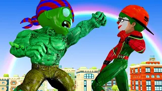 The fight represents the two forces of good and evil to protect the city - Scary Teacher 3D