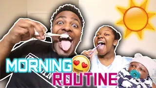 OUR MORNING ROUTINE AS A COUPLE! | NEWBORN BABY EDITION