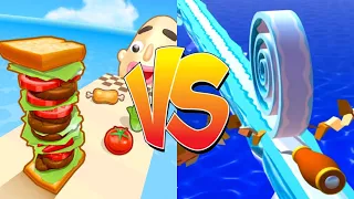 ✅Sandwich Runner VS Spiral Roll.All Levels TOP Gameplay iOS Android Mobile Games Walkthrough