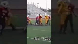 Kyler Murray playing linebacker as a kid! Rare video