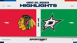 NHL Highlights | Blackhawks vs. Stars - December 31, 2023