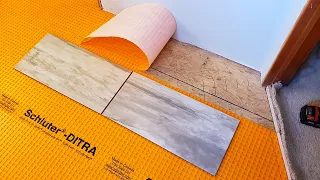 👨‍🔧👨‍🔧👨‍🔧 Schluter DITRA Install Tips!  (Tile on Plywood Subfloor)