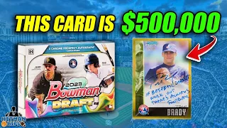 THIS CARD IS $500,000l 2023 Bowman Draft HTA Box - Tom Brady's 1st Baseball Card