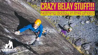 Crazy Belay Stuff! Not a rock climbing how to! Things NOT to do!