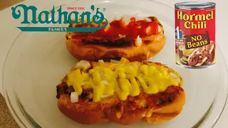 Chili Dog Recipe | Nathan’s & Hormel Chili | What’s For Dinner?