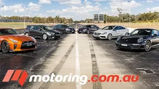 2017 Launch Control Shootout - M3 v 911 v GT-R v Focus RS v A45 AMG | motoring.com.au