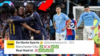 FOOTBALL WORLD REACT TO REAL MADRID BEATING MAN CITY ON PENALTY | MAN CITY VS REAL MADRID REACTIONS