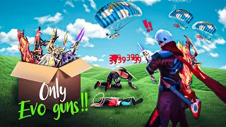 Only Evo Guns Challenge🔥1 Vs 4 Overpowered Gameplay😈 Zerox FF