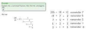 Euler and Continued Fractions, Part One