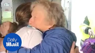 Heartwarming moment pilot surprises grandparents on their flight