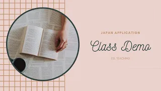 CLASS DEMO | ESL Class Demonstration | Japan Journey