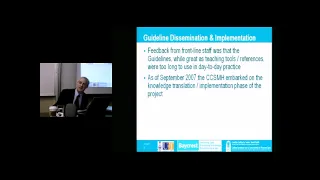 Development and Implementation of Mental Health Guidelines for Seniors - David Conn,  MB, BCh, FRCPC