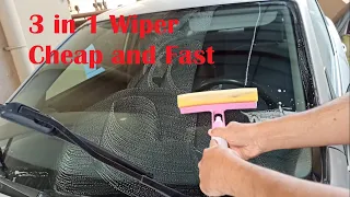 How to clean windscreen easily 3 in 1 Wiper with Sponge and Spray for car or window clean #qatar
