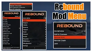 GTA 5 Rebound VIP Mod menu showcase UNDETECTED GTA 5 1.63