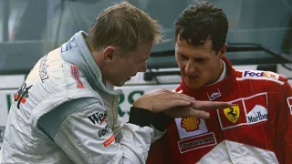 Be Like Mika Hakkinen 💯 When his F1 rival Schumacher needed it, he called for a break. Human first.
