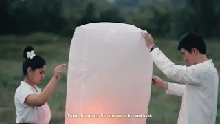 How to release a sky lantern.