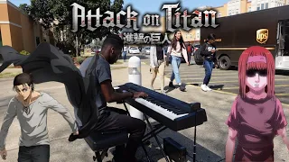 I played THE RUMBLING from Attack on Titan Final Season on piano in public