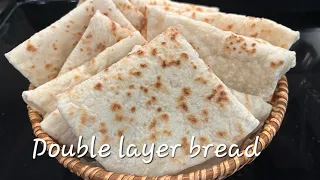 Soft and easy double layer lavash bread recipe / نان لواش دولایه ، نرم و لطیف