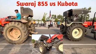 Swaraj 855 vs Kubota MU5501 tochan// जबरजस्त टक्कर // #agriculturefieldexpert #tractor