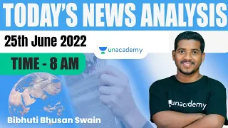 Daily Current Affairs Live | 25th June 2022 | OPSC | Bibhuti Bhusan Swain | Unacademy Live OPSC