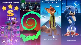 Huggy Wuggy & Kissy Missy VS Sans Undertale VS Zootopia Fox VS Sonic / Top Music Games