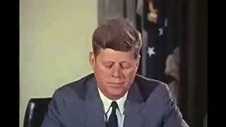 President John F. Kennedy Color Video 1963 JFK Talks John Glenn: 2 film quality copies