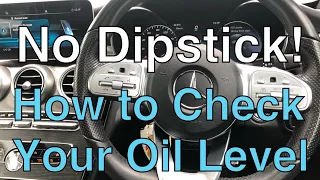 How to check oil level on Mercedes C220d. Mercedes oil level?