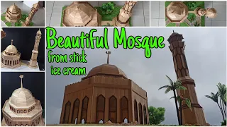 DIY Miniatures | The Most Beautiful Mosque of Ice Cream Sticks | Octagonal Dome Mosque