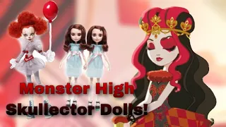 LIZZIE REACTS TO THE MONSTER HIGH SKULLECTOR PENNYWISE AND GRADY TWINS DOLLS | monster high 2020