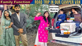 OUR FIRST VLOG of FAMILY FUNCTION😍ROAD TRIP to JEEN MATA in our CAMPER VAN XUV500@Ghumakkadbugz