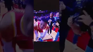 Russell Westbrook almost smacks lady in the face