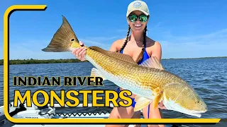 Exploring New Fishing Spots: Monster Redfish Action on the Indian River Lagoon!