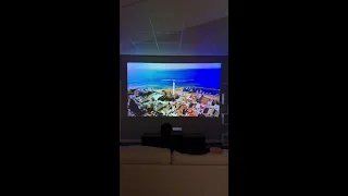 Watching movies on a 120" LG cinebeam!