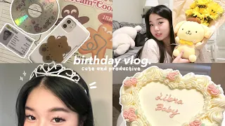 Productive birthday vlog💿🍰New jeans album unboxing, turning 20, cutest haul etc.