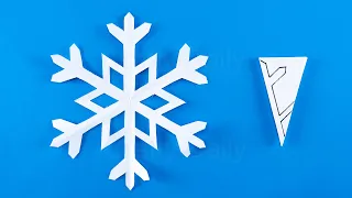 Easy Paper Snowflakes | Simple way to cut traditional snowflake out of paper  ❄