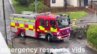 south wales fire & rescue chepstow leaving after attending an afa 2/4/24