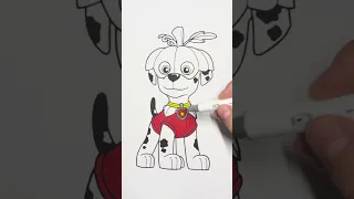 🎃PAW PATROL COLORING!🐾MARSHAL IN A HALLOWEEN COSTUME #shorts #pawpatrol #marshall