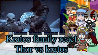 Kratos family react to thor vs kratos, god of war Ragnarok. ( gacha)