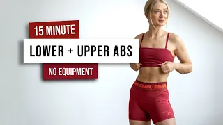 15 MIN LIGHT UP YOUR LOWER & UPPER ABS - No Equipment Workout, No Repeats, Express Abs Workout