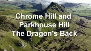 Aerial drone footage of Chrome Hill and Parkhouse Hill.  The Dragon's Back in the Peak District.
