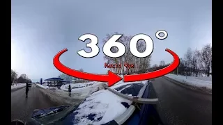 VR 360 video.panorama 视频 全景图 Новокузнецк, улица Промстроевская 兔子一圈