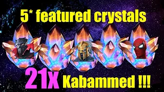 MCOC 21x featured 5* crystals opening - 21x Kabammed