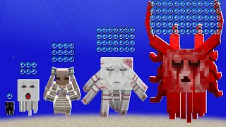 Which mob boss will last longer underwater? All Ghast Mobs water breathing Comparison (2024)