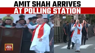 Gujarat Lok Sabha Election 2024 Phase 3: Amit Shah Arrives At Polling Station To Cast His Vote