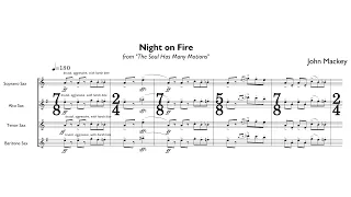 [Score] Night on Fire - John Mackey (No. 2 from The Soul Has Many Motions for band, 2013)