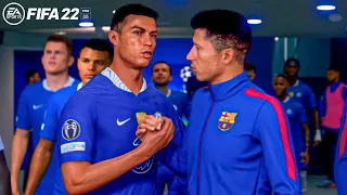 FIFA 22 | Barcelona Vs Chelsea Ft. Sterling, Lewandowski, Ronaldo, | UEFA Champions League | 4K