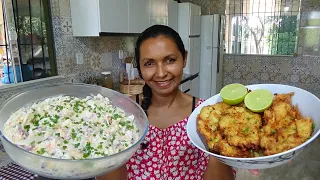 FILÉ DE FRANGO EMPANADO SEM OVO E SEM FARINHA DE ROSCA/SALADA DE REPOLHO CREMOSO COMIDA SIMPLES