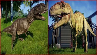 Giganotosaurus Vs Majungasaurus Fight I Jurassic World Evolution