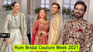 Arsalan Naseer - Hania Amir - Sarah Khan and others celebrities at Hum Bridal Couture Week 2021