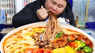 Chengdu net celeb Makai's lasagna tripe: tasty  3 bowls rice w/ soup  super full [Chen dapang]